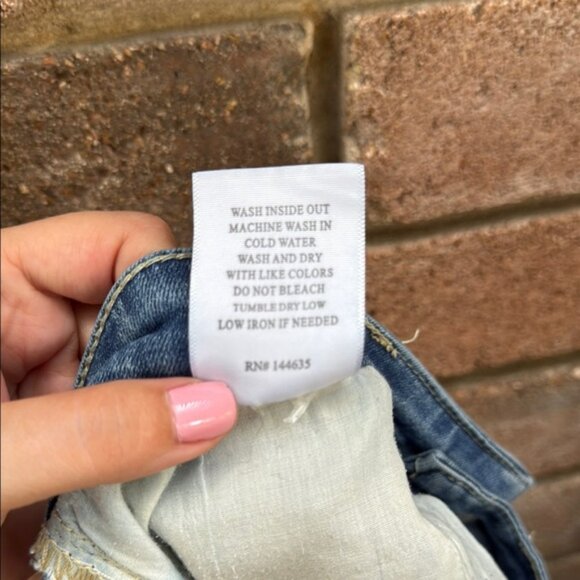 KanCan Blue Distressed Jean Shorts Relaxed Fit - Picture 9 of 9